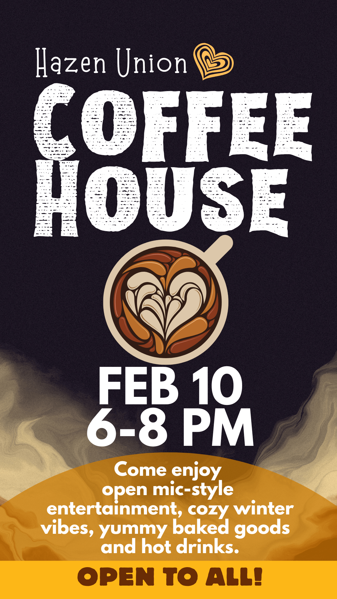 Coffee House at Hazen Union, Tuesday, February 10